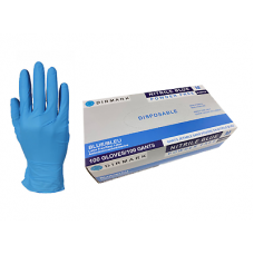 Dikmark Clear blue nitrile examination gloves powder free